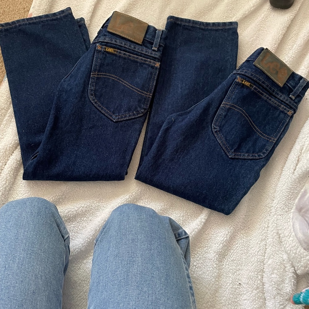 Lee Dark Blue Denim Jeans boys size 27 Husky